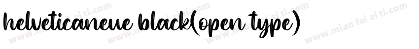 helveticaneue black(open type)字体转换
